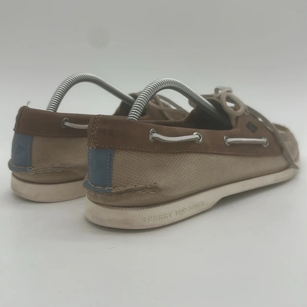 Sperry Billfish Top-Sider Brown and Tan Vented Boat Shoes Mens Size 10M